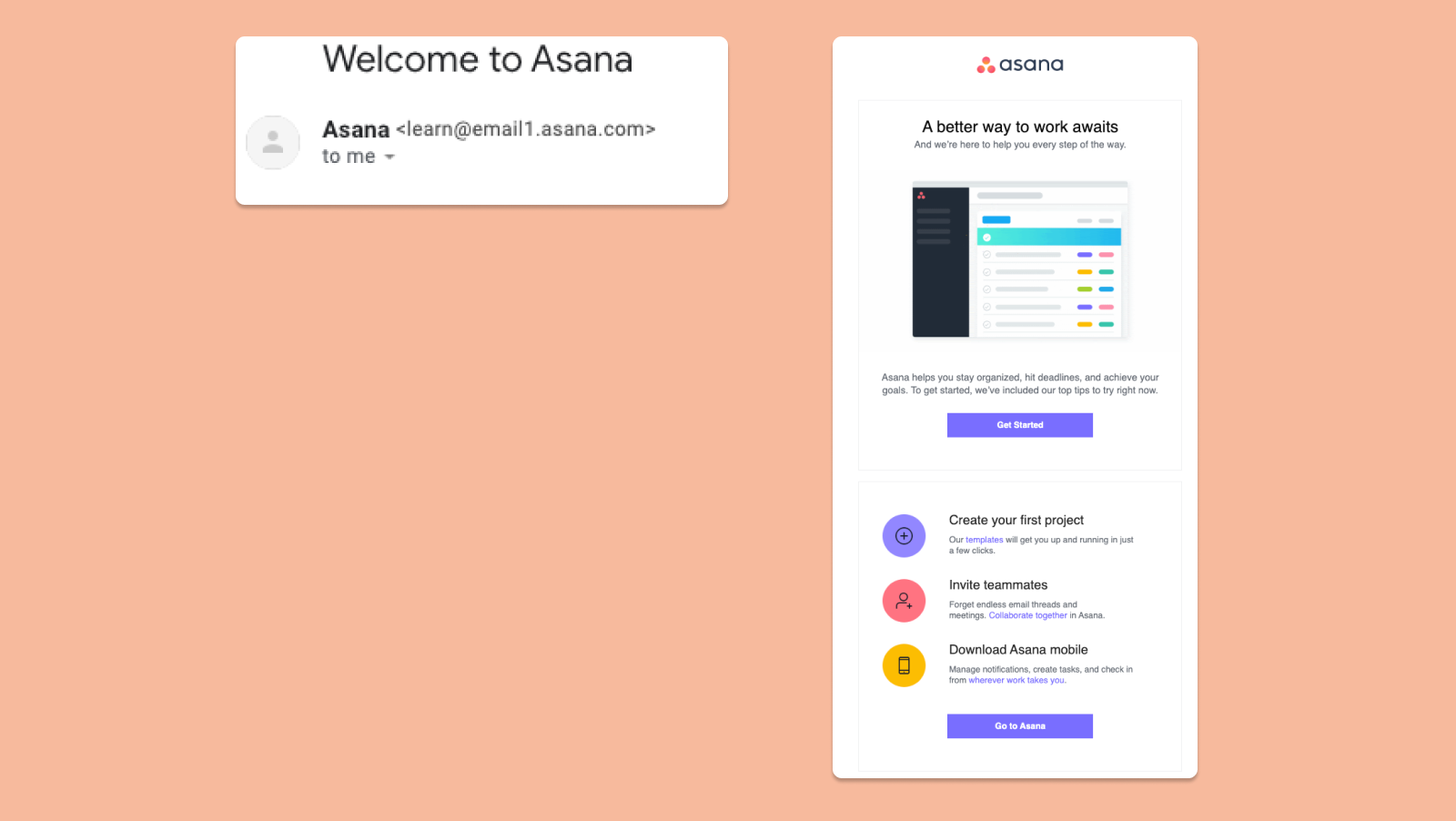 Asana welcome