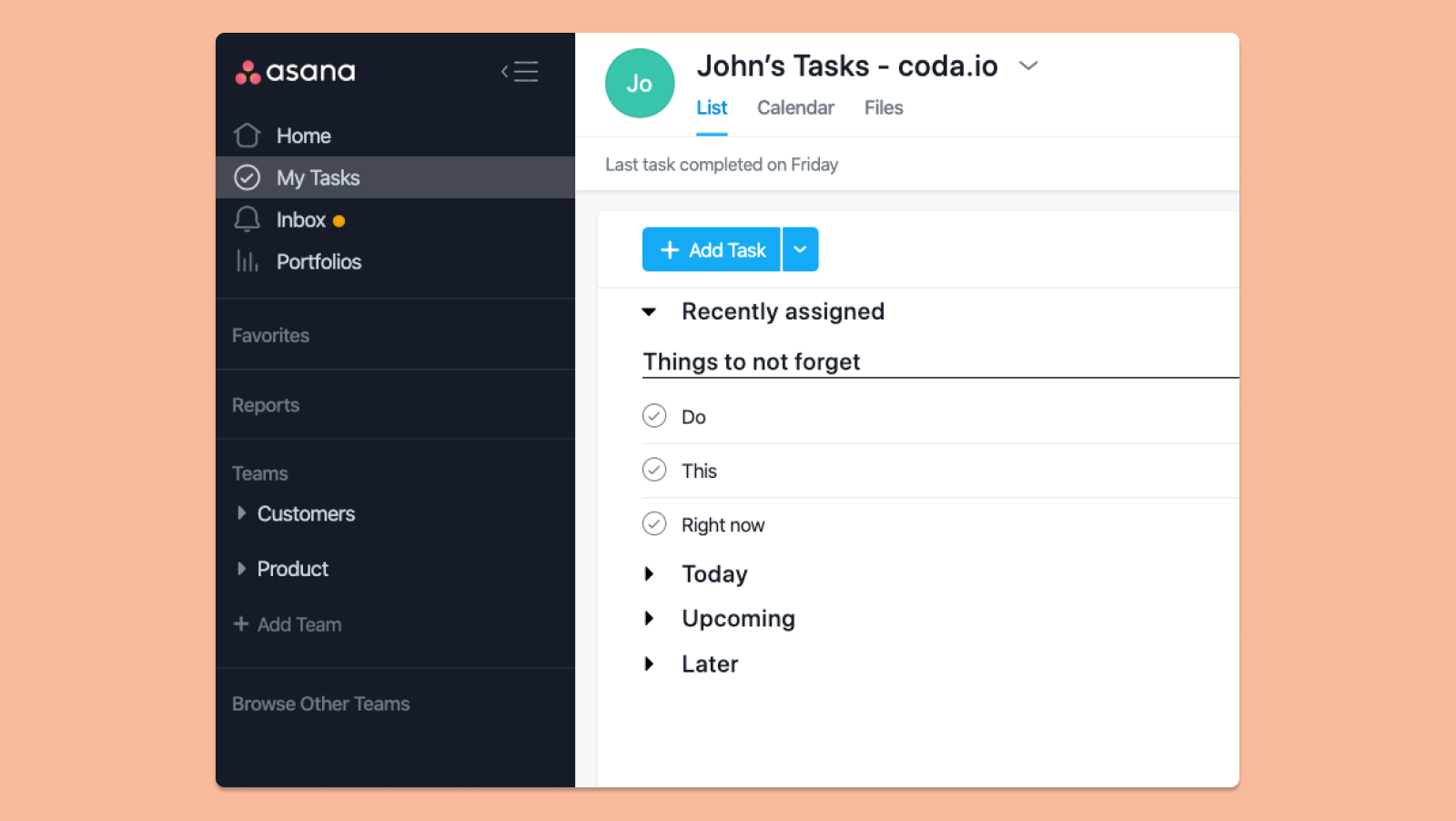 Asana My Tasks